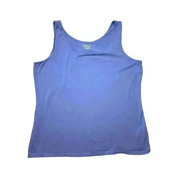 LL bean tank top size XL Petite Larkspur - Picture 1 of 6